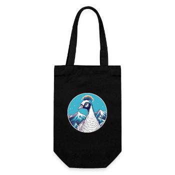 Paon Aquarelle Dessin Animé Kawaii Animal De Compagnie Animal Couleur - Sac à bouteille - noir - Devant