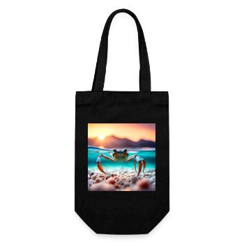 Crabe sous l'eau - Sac à bouteille - noir - Devant