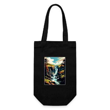 Falls Of Bruar Scotland Vintage Travel Poster WPA - Gift Bag for Bottles - black - Front