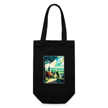 Cotswolds Angleterre Royaume-Uni Vintage voyage affiche WPA Art - Sac à bouteille - noir - Devant