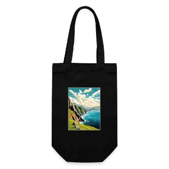 Slieve League Irland Vintage Reiseposter WPA - Geschenkbeutel für Flaschen - Schwarz - Vorne