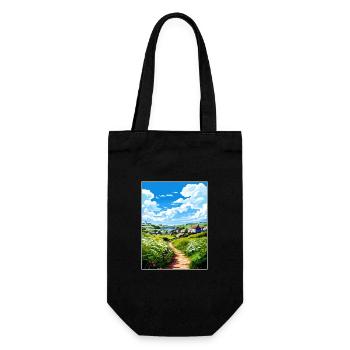 Porthoustock Cornouailles Vintage voyage affiche WPA - Sac à bouteille - noir - Devant