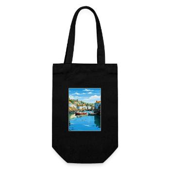 Polperro Cornwall Vintage voyage affiche Souvenir - Sac à bouteille - noir - Devant