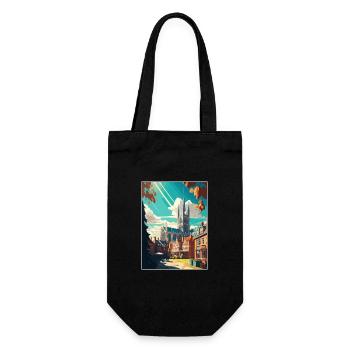 Winchester England Vintage Reiseposter Souvenir - Geschenkbeutel für Flaschen - Schwarz - Vorne