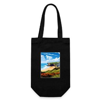 Porthtowan Cornouailles Vintage voyage affiche Souvenir - Sac à bouteille - noir - Devant