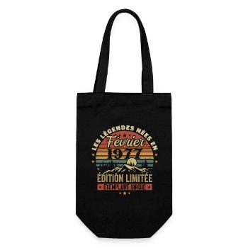 Nées En Février 1977 Anniversaire 47 ans Retro 47e - Sac à bouteille - noir - Devant
