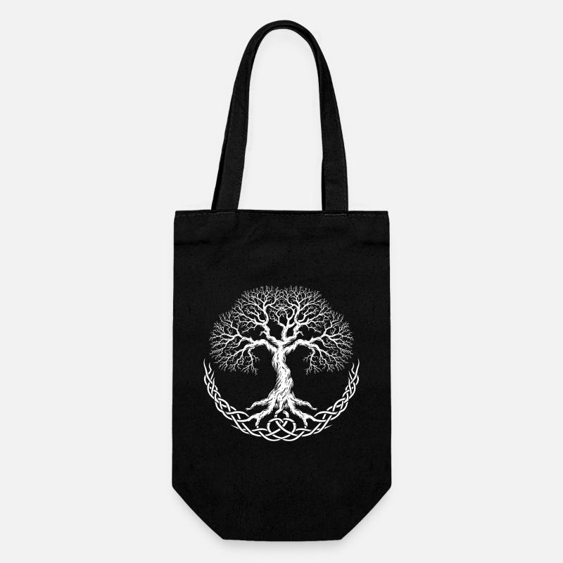 Yggdrasil, Baum des Lebens - Geschenkbeutel für Flaschen - Schwarz