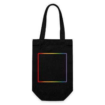 Regenbogen Rahmen LGBT DEMO - Geschenkbeutel für Flaschen - Schwarz - Vorne