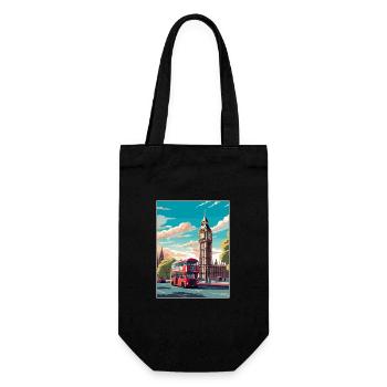 Big Ben Londres Vintage voyage affiche WPA Souvenir - Sac à bouteille - noir - Devant