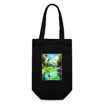 Rainbow Springs State Park Florida Reiseposter - Geschenkbeutel für Flaschen - Schwarz - Vorne