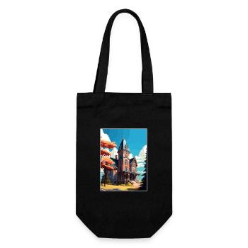 Olana State Historical Site New York Travel Poster - Gift Bag for Bottles - black - Front