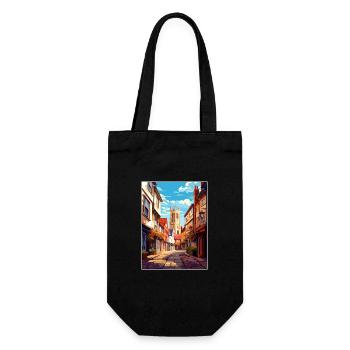 Canterbury Vintage Travel Poster WPA Souvenir - Gift Bag for Bottles - black - Front