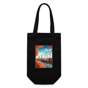 London Eye Vintage Travel Poster WPA Souvenir - Gift Bag for Bottles - black - Front