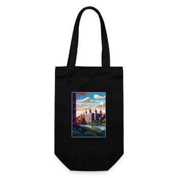 Tour De Londres Vintage Voyage Affiche WPA Souvenir - Sac à bouteille - noir - Devant