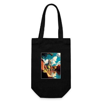 Norwich England Vintage Travel Poster WPA Souvenir - Gift Bag for Bottles - black - Front