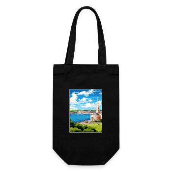 Plymouth Angleterre Vintage voyage affiche Souvenir - Sac à bouteille - noir - Devant