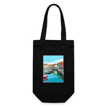 Weymouth England Vintage Travel Poster Souvenir - Gift Bag for Bottles - black - Front