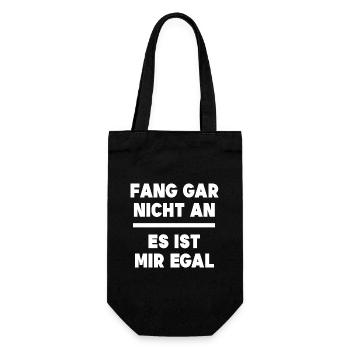 I don't care cool saying indifferent attitude - Gift Bag for Bottles - black - Front