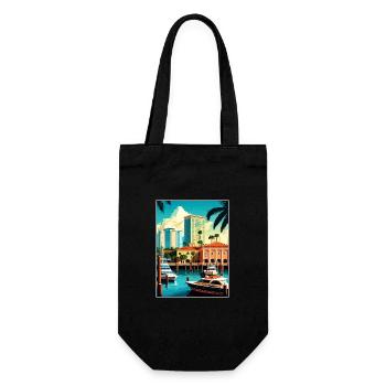 Fort Lauderdale Florida Vintage Reiseposter WPA - Geschenkbeutel für Flaschen - Schwarz - Vorne
