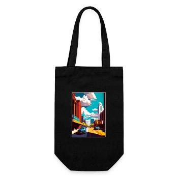 Rochester New York State Vintage Travel Poster WPA - Gift Bag for Bottles - black - Front