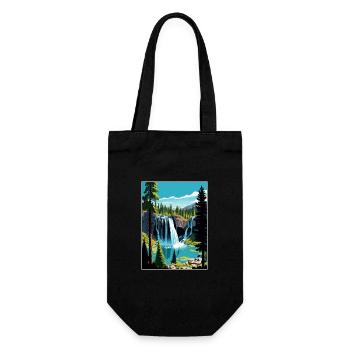 Rainbow Falls California Vintage Travel Poster WPA - Gift Bag for Bottles - black - Front