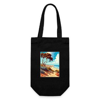 Torrey Pines State Beach Vintage Affiche de voyage WPA - Sac à bouteille - noir - Devant