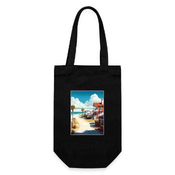 Santa Rosa Beach Florida Vintage Travel Poster WPA - Gift Bag for Bottles - black - Front