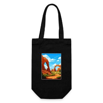 Parc national des Arches Utah Affiche de voyage Vintage - Sac à bouteille - noir - Devant