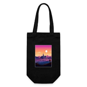 Los Angeles California Deco Vintage Travel Poster - Gift Bag for Bottles - black - Front