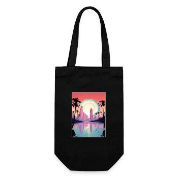 Los Angeles California Deco Vintage Travel Poster - Gift Bag for Bottles - black - Front