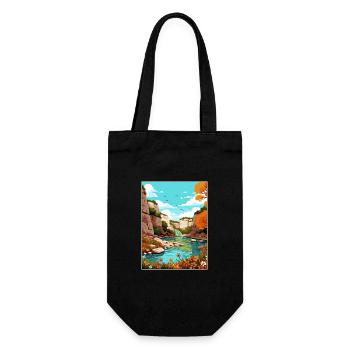 Guadalupe River State Park Texas Travel Poster - Gift Bag for Bottles - black - Front
