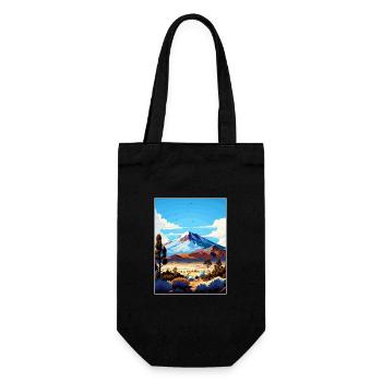 San Francisco Peaks Arizona Vintage Travel Poster - Gift Bag for Bottles - black - Front