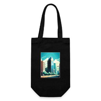 Fresno California Cali Vintage Travel Poster WPA - Gift Bag for Bottles - black - Front