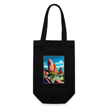 Gardens Of The Gods Colorado Vintage Travel Poster - Gift Bag for Bottles - black - Front