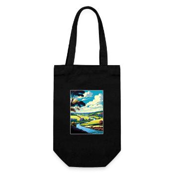 Brandywine Valley Pennsylvania Travel Poster - Gift Bag for Bottles - black - Front