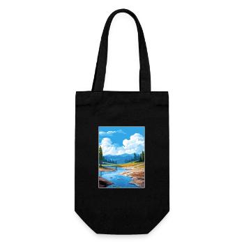 Hot Springs National Park Vintage Travel Poster - Gift Bag for Bottles - black - Front