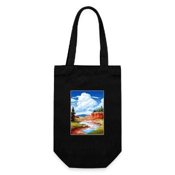 Hot Springs National Park Vintage Travel Poster - Gift Bag for Bottles - black - Front