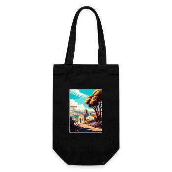 San Luis Obispo California Vintage Travel Poster - Gift Bag for Bottles - black - Front