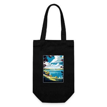 Chautauqua Lake New York State Travel Poster - Gift Bag for Bottles - black - Front