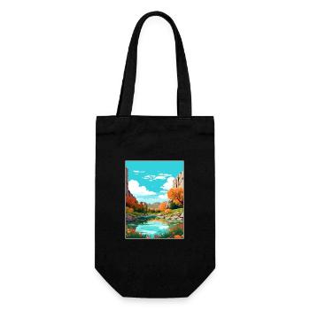Garner State Park Parkwall Texas Reiseposter - Geschenkbeutel für Flaschen - Schwarz - Vorne