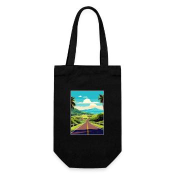 Road To Hana Hawaii Vintage voyage affiche Souvenir - Sac à bouteille - noir - Devant