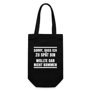 I don't care about the statement attitude - Gift Bag for Bottles - black - Front