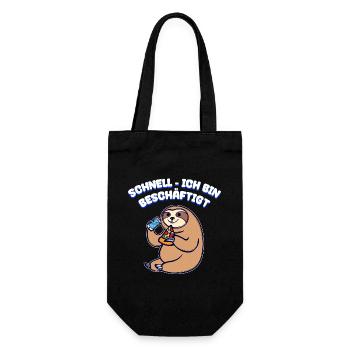 I don't care Statement Relax Attitude - Gift Bag for Bottles - black - Front