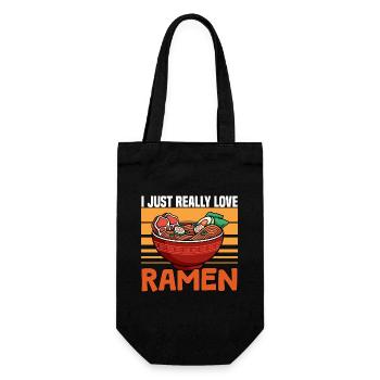 i just really love ramen - Gift Bag for Bottles - black - Front