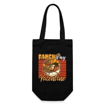 Ramen Is My Valentine - Gift Bag for Bottles - black - Front