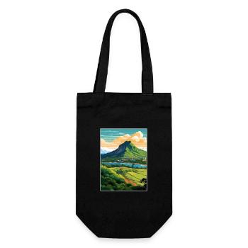 Diamond Head Hawaii Vintage Reiseposter Souvenir - Geschenkbeutel für Flaschen - Schwarz - Vorne