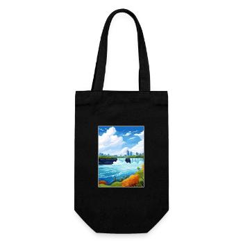 Niagara Falls Canada Vintage Travel Poster WPA Art - Gift Bag for Bottles - black - Front