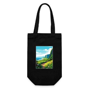 Waipio Valley Hawaï Vintage voyage affiche WPA Art - Sac à bouteille - noir - Devant
