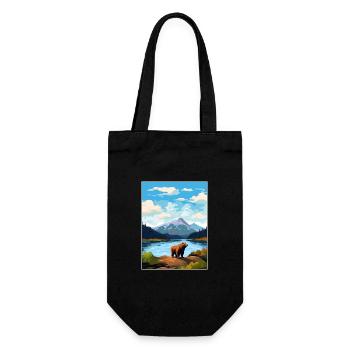 Île de Kodiak Alaska Vintage voyage affiche WPA Art - Sac à bouteille - noir - Devant