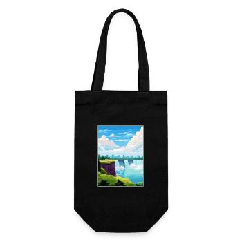 Niagara Falls Canada Vintage Travel Poster WPA Art - Gift Bag for Bottles - black - Front